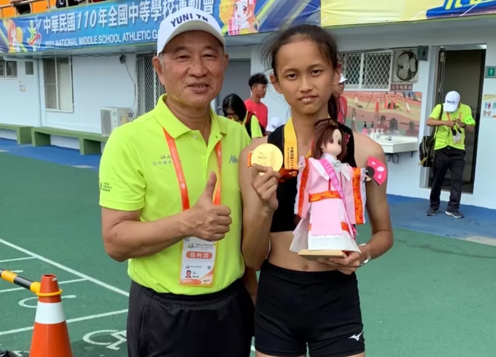 陳楙樟常鼓勵蕭宇倢。蕭宇倢提供。