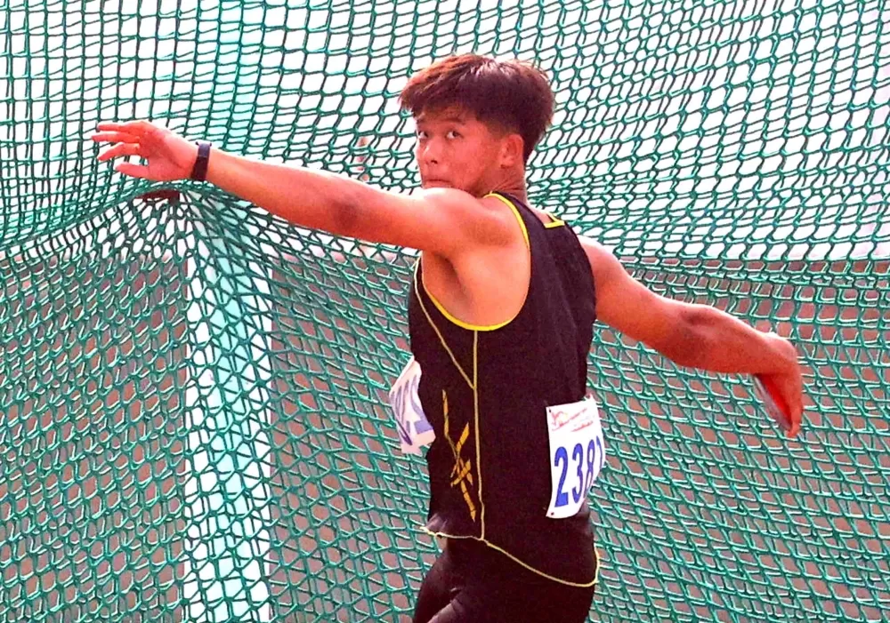 程耀寬破大會，要繼續挑戰55大關。林嘉欣／攝影。