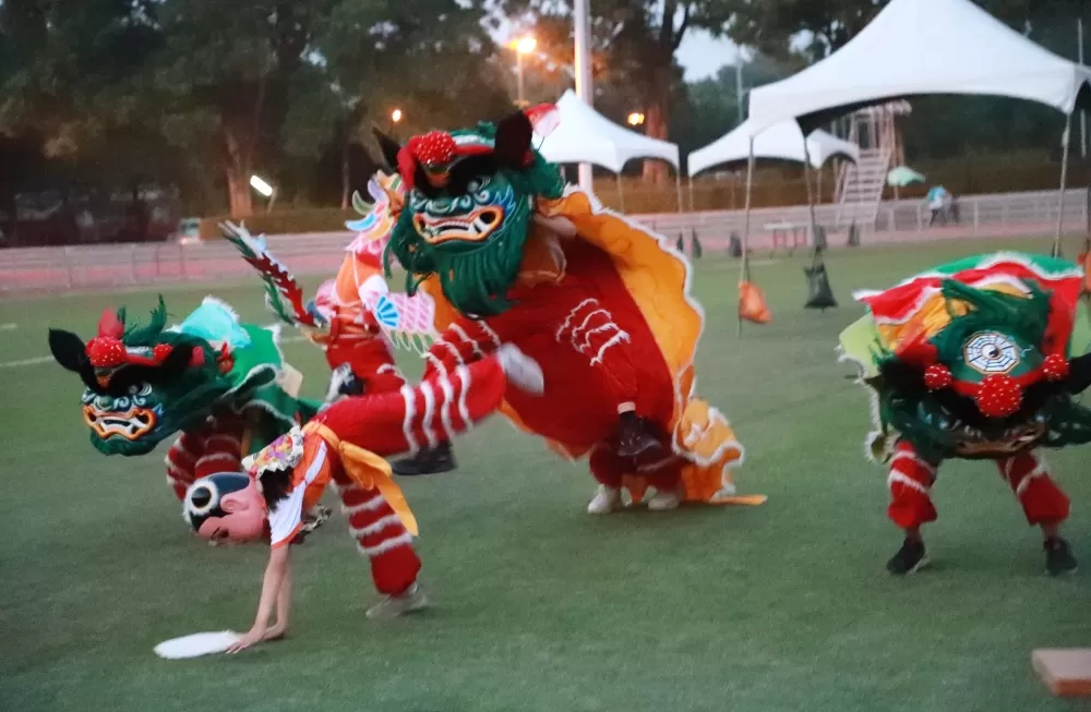 首日比賽台灣獅組從早上比到夜幕西垂（大會提供）。