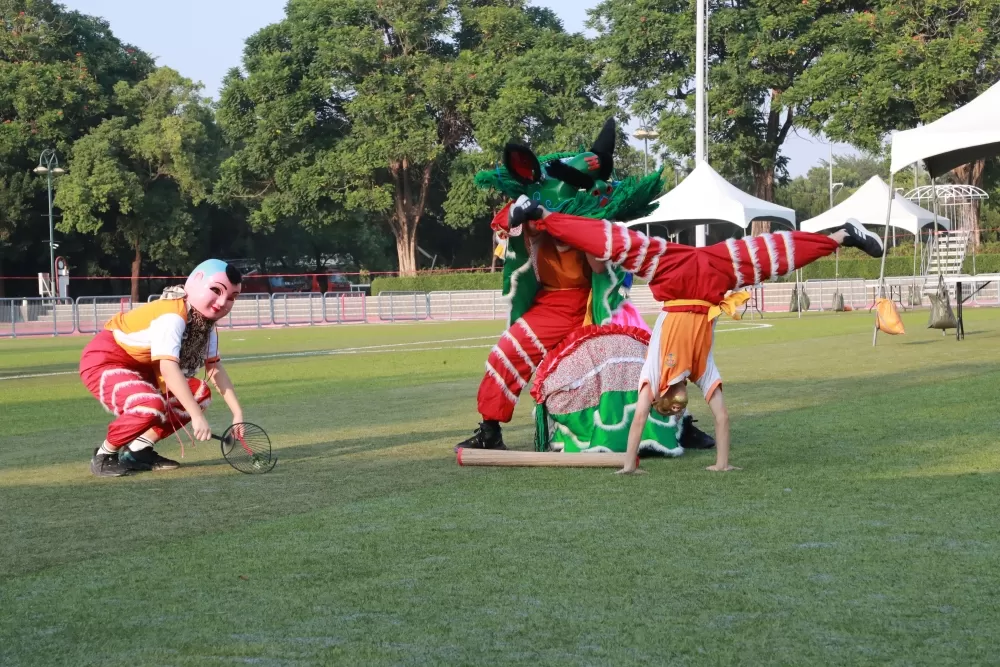 東勢國中在客家獅國中組表現不俗（大會提供）。