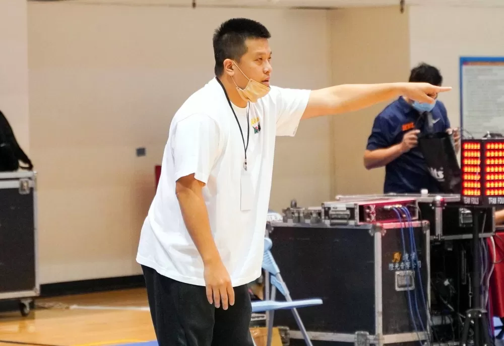 泰山教練廖文彬。