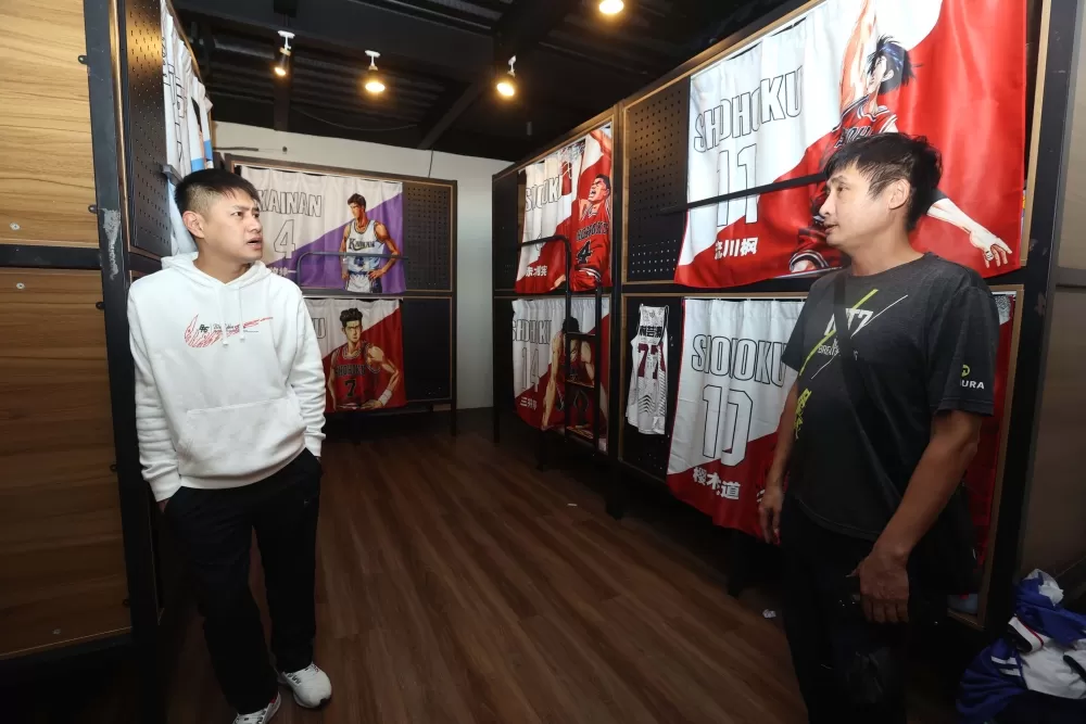 球員宿舍滿滿《灌籃高手》元素。林嘉欣／攝影。