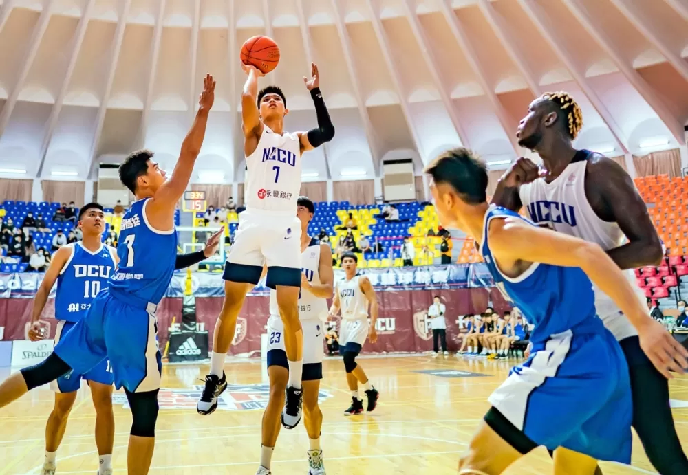 政治大學游艾喆7分8助攻。侯漢威／攝影。