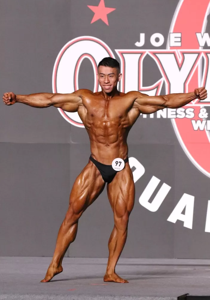 台灣選手黃文新（健身工廠提供）。