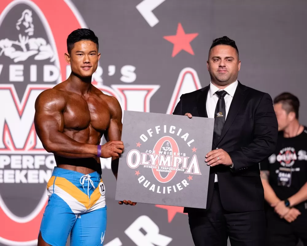 贏得男子健體項目「小金人」的蔡明潔（健身工廠提供）。