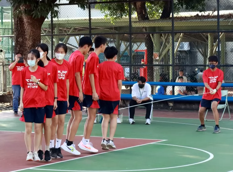 金門金寧國中在競速團體國女組獲得特優（大會提供）。