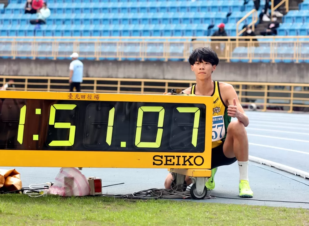 普通班李安翊再度打破高懸22年大會紀錄。林嘉欣/攝影。