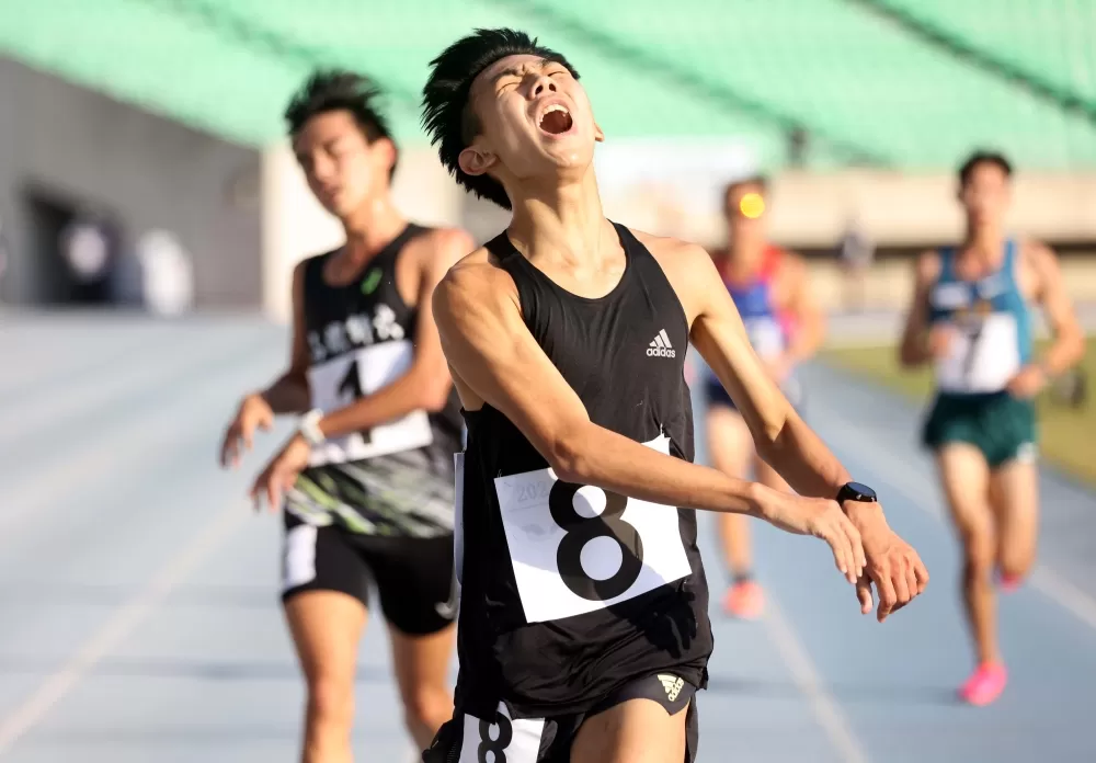 黃柏憲（前）奪金破大會超激動。林嘉欣／攝影。