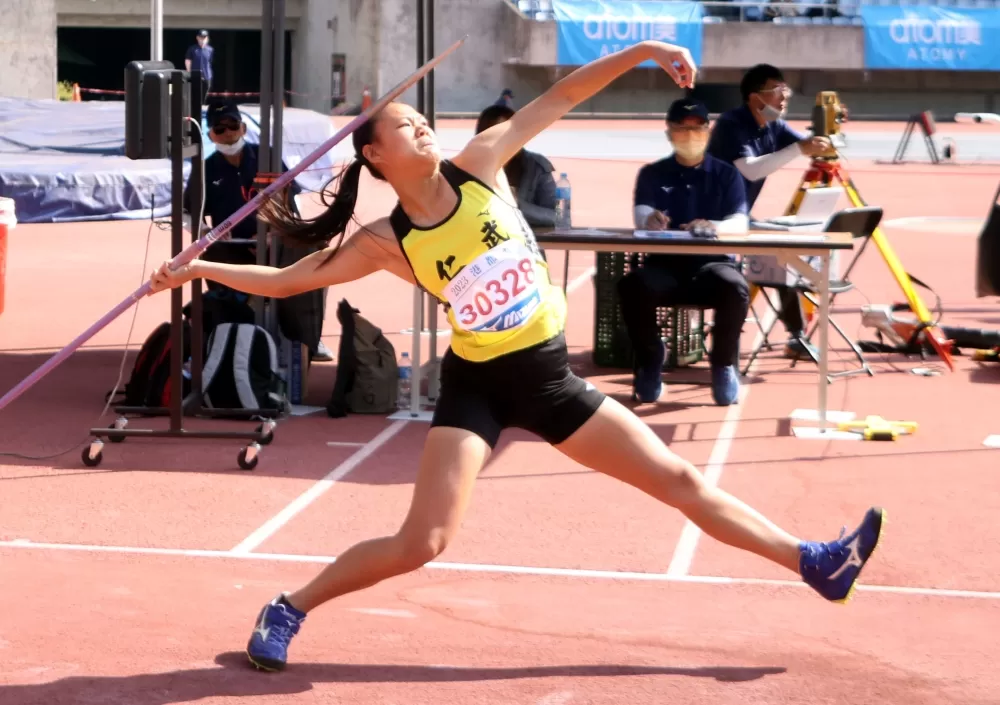 朱品薰53公尺75達標亞青。林嘉欣/攝影。