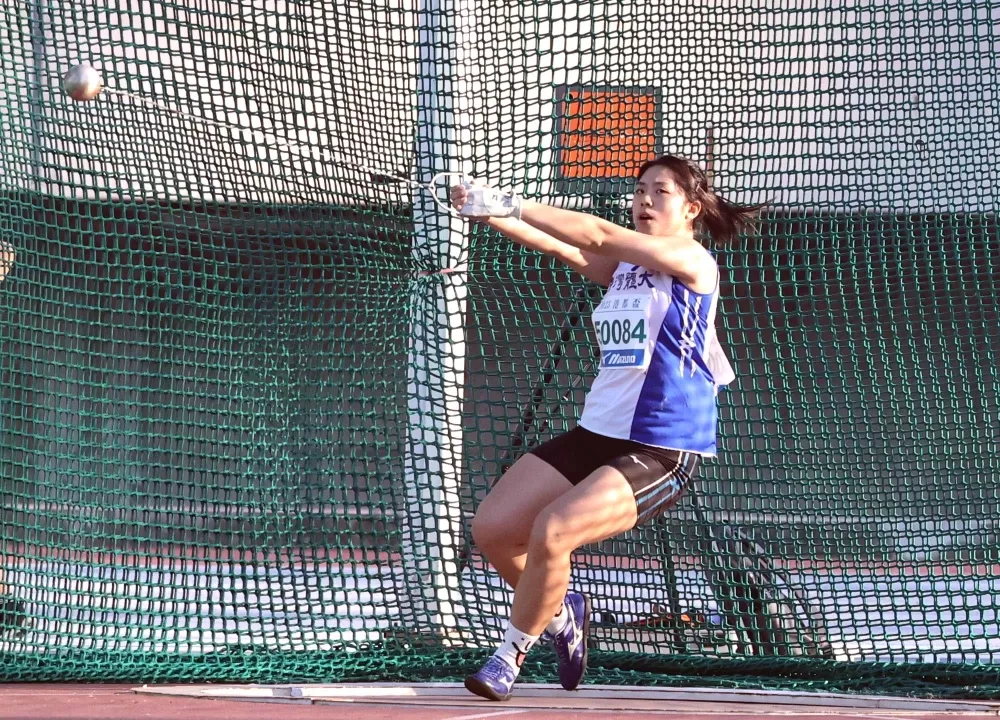 臺灣體大梁宥婕第二。林嘉欣/攝影。