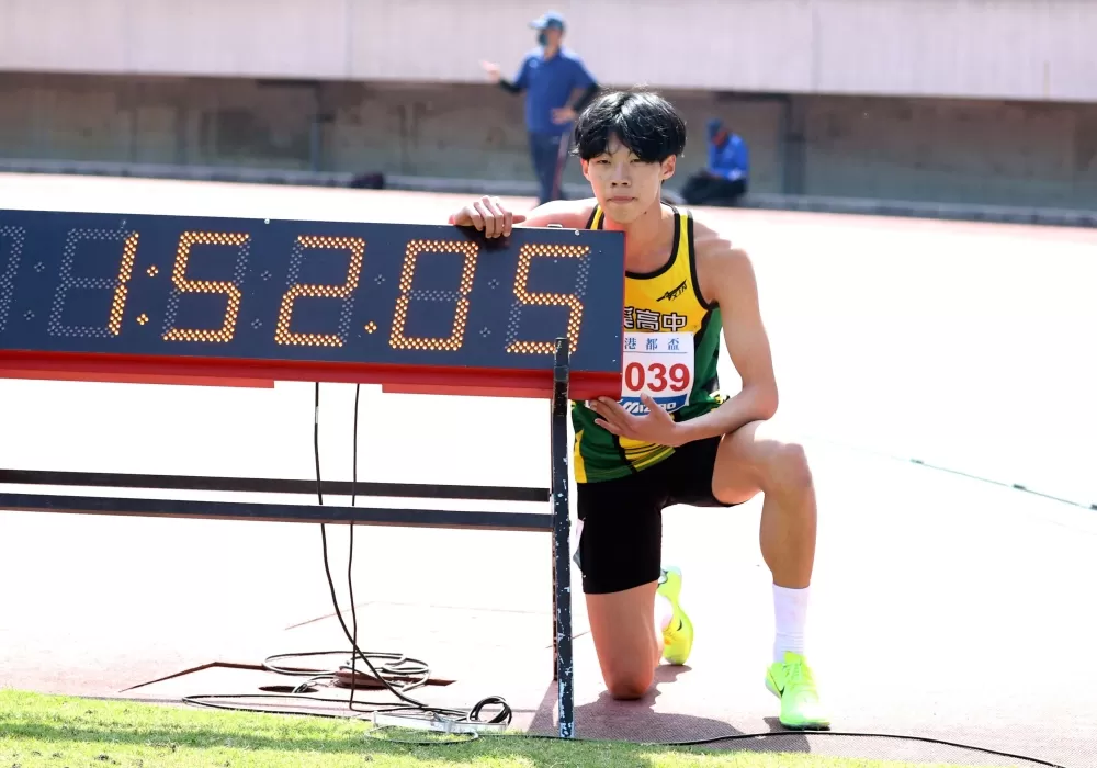 雙溪高中李安翊破懸22年大會紀錄。林嘉欣/攝影。