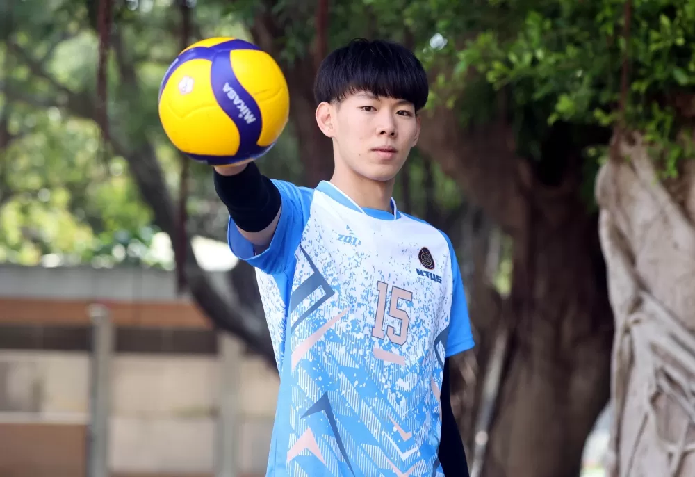 臺灣體大隊長汪秉勳。林嘉欣/攝影。