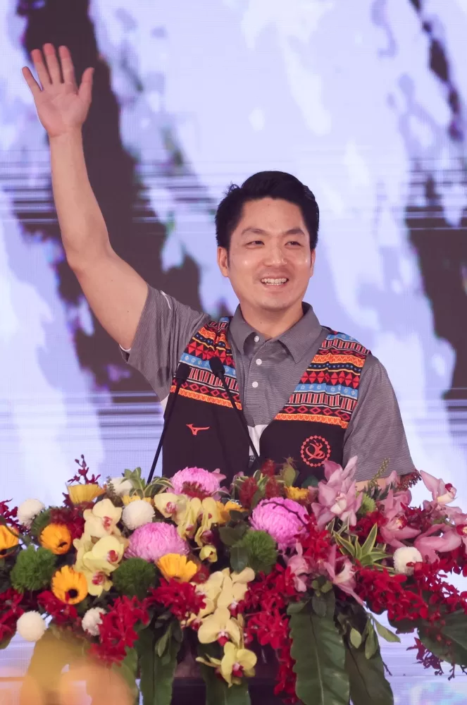 臺北市長蔣萬安以大家長身分歡迎大家。林聖凱／攝影。