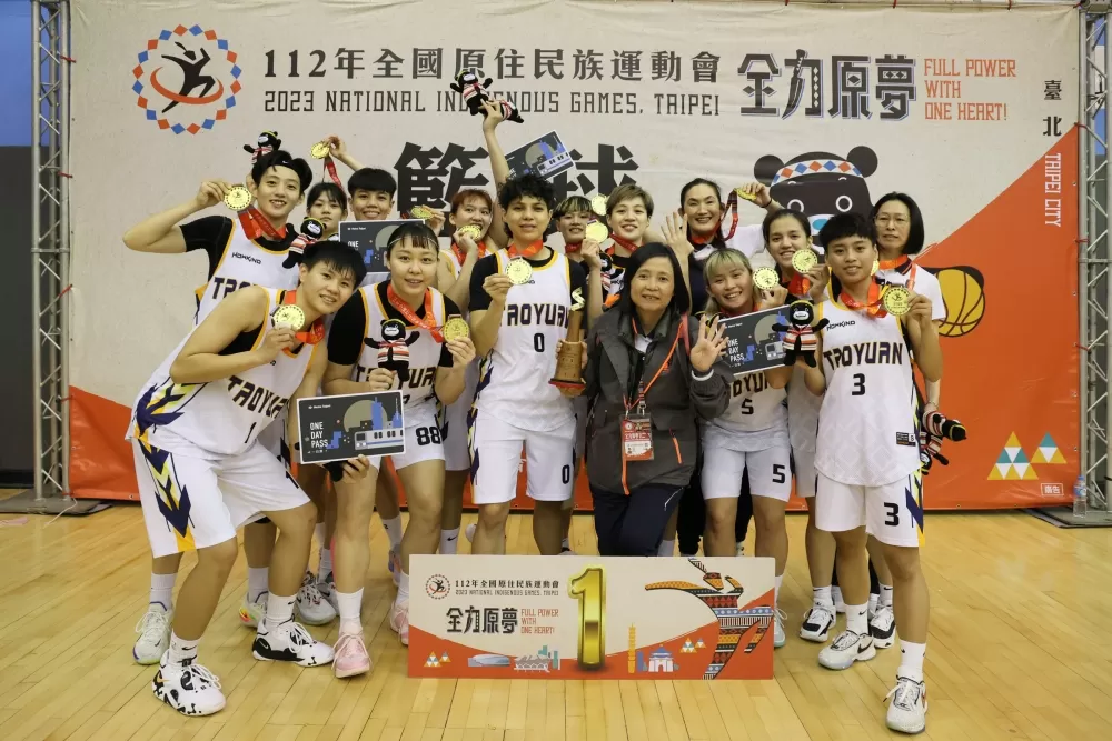 桃園女籃四連霸。林聖凱/攝影。