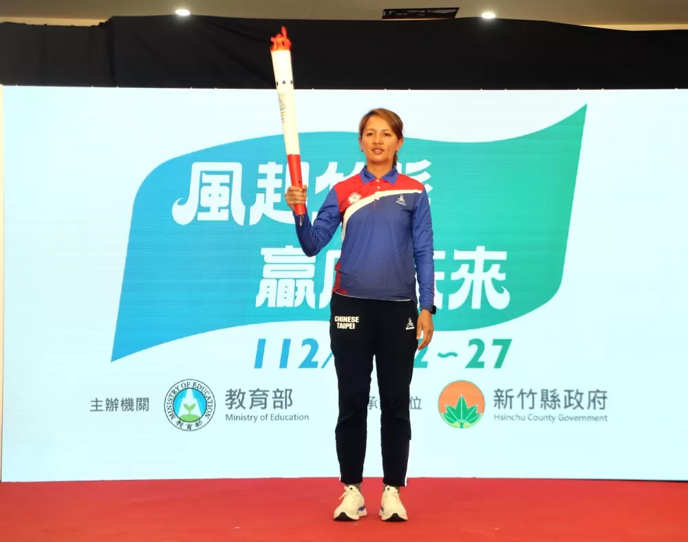 奧運射箭國手林佳恩擔任112全中運代言人。林嘉欣／攝影。