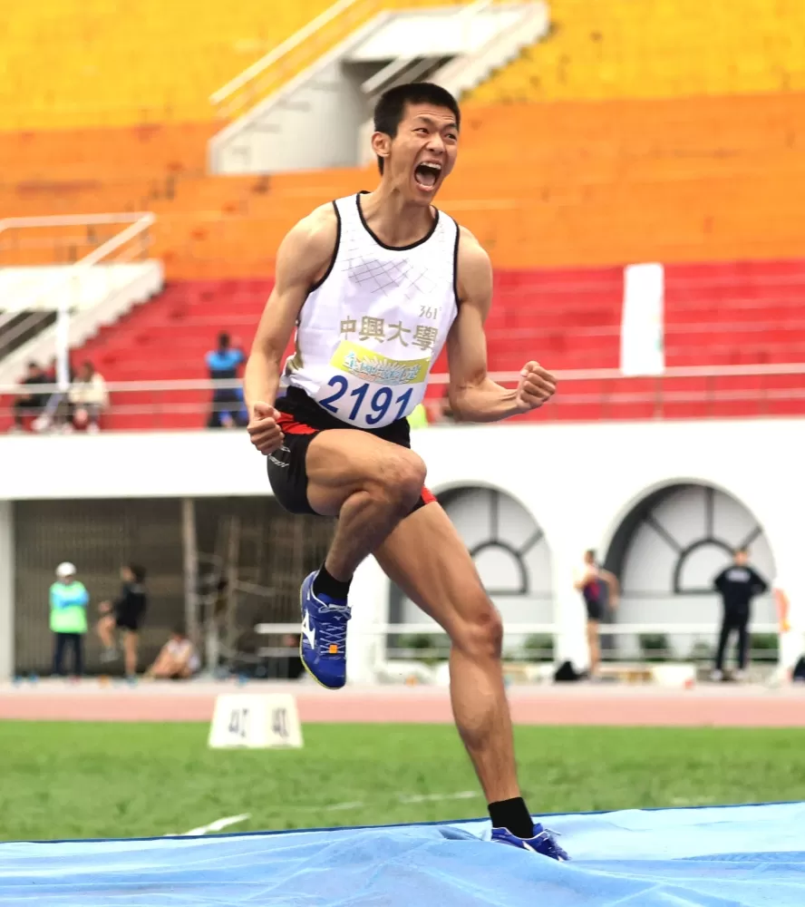 中興大學蔡維智2.18破大會超嗨。林嘉欣／攝影。