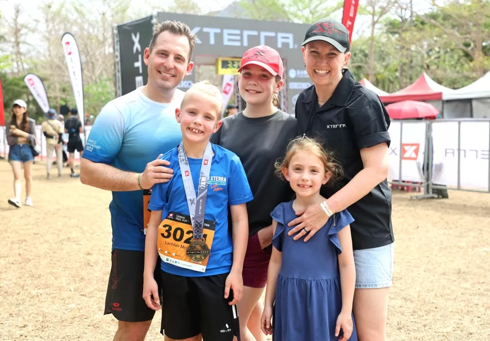 全家都愛XTERRA的McIlvaine家族。XTERRA Taiwan提供。