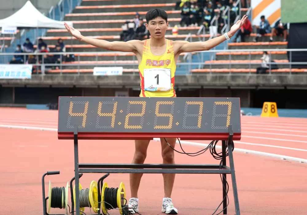 新北市丹鳳高中林家宏創最佳破大會。林嘉欣／攝影。