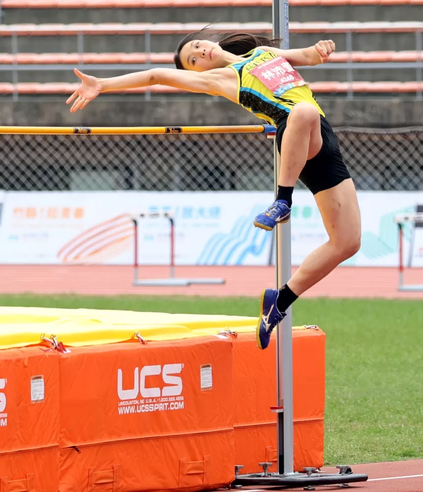 林沛萱1.82再達亞運躍第七傑。林嘉欣／攝影。