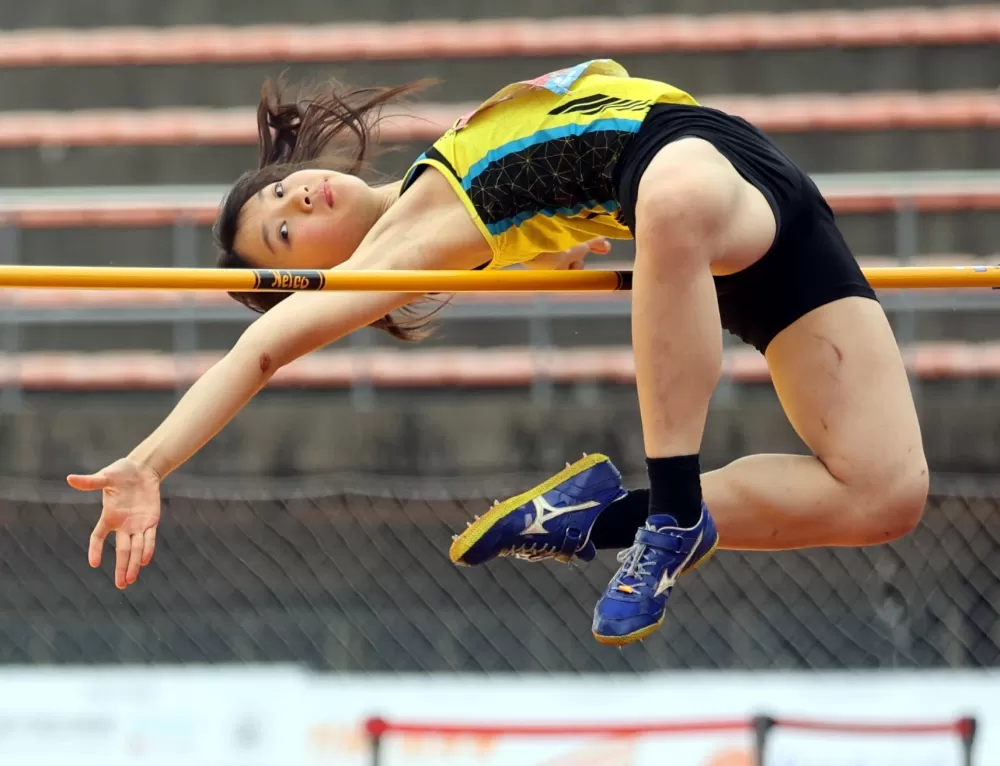 林沛萱1.82再達亞運躍第七傑。林嘉欣／攝影。