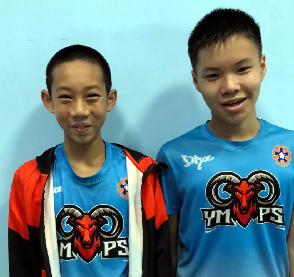 陽明將進JHBL名校七賢的潘昱豪（右）、黃晨愷 。