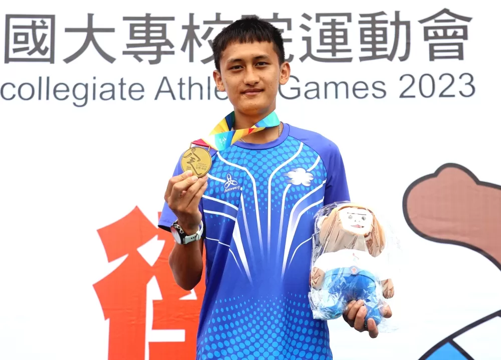 李立軍拿下112年全大運田徑賽第一金。林嘉欣／攝影。