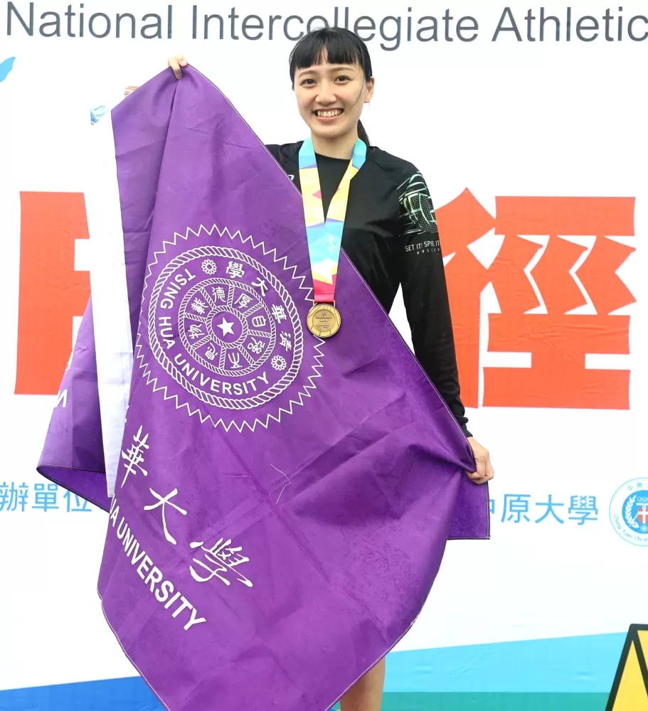 清華大學王于嘉破大會一日雙金。林嘉欣／攝影。