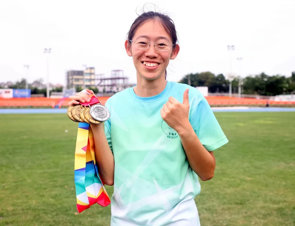 台大獸醫系洪逸璇4金1銀大豐收。林嘉欣／攝影。