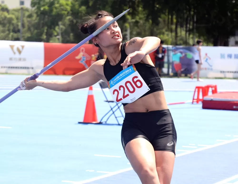 北市大陳彩娟達亞運躍第二傑。林嘉欣／攝影。