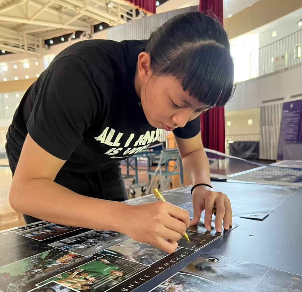 將從陽明女籃畢業的「最強女高中生」張聿嵐珍惜赴美挑戰前在陽明的日子。