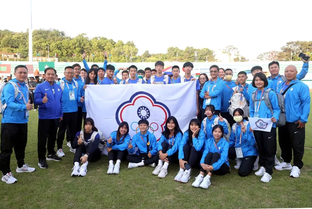 亞青田徑賽今天開幕,中華隊準備好了!林嘉欣/攝影。