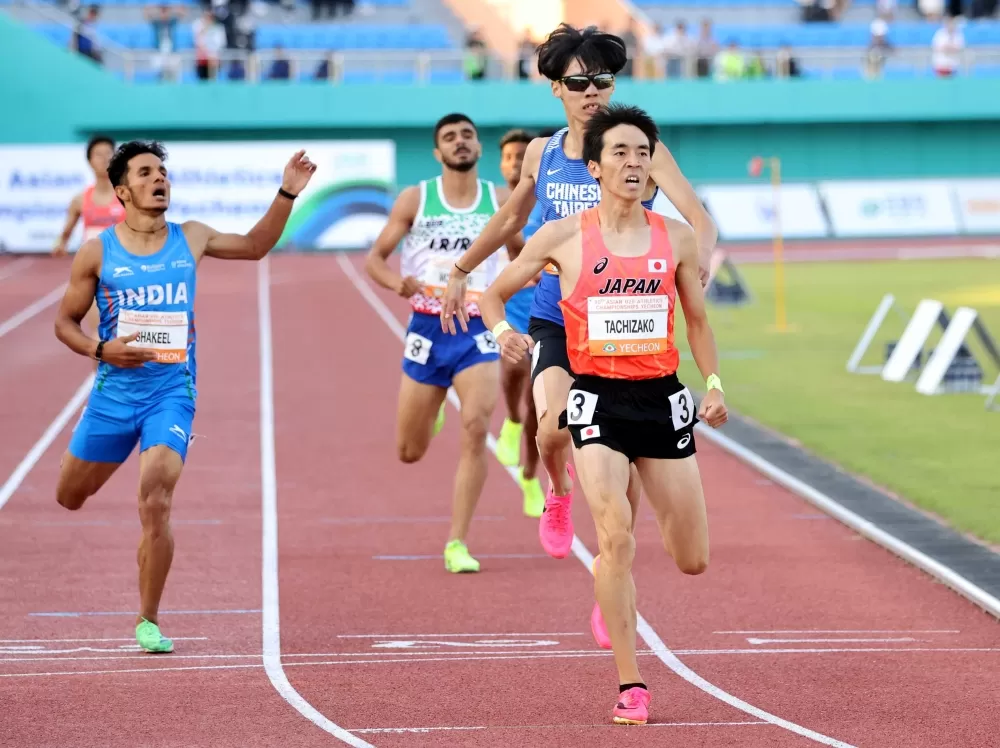終點前被日本立迫大德超車。李安翊超嘔。林嘉欣／攝影。