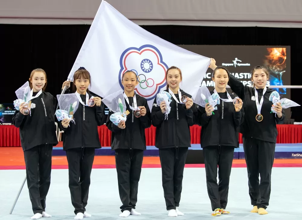 中華女團在體操亞錦賽奪銅世錦賽門票到手寫新史。@ckpc.tw小撈頭／攝影。