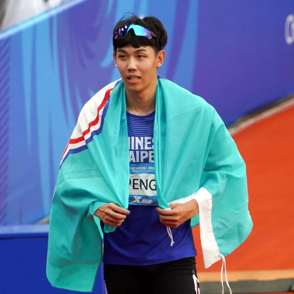 彭名揚400欄48秒62達標奧運標準。廖建杰／攝影。