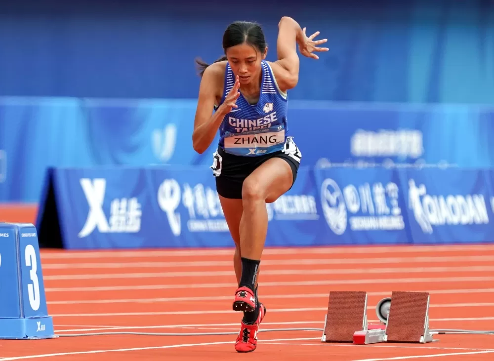 張博雅200公尺創最佳。方芊筑／攝影。