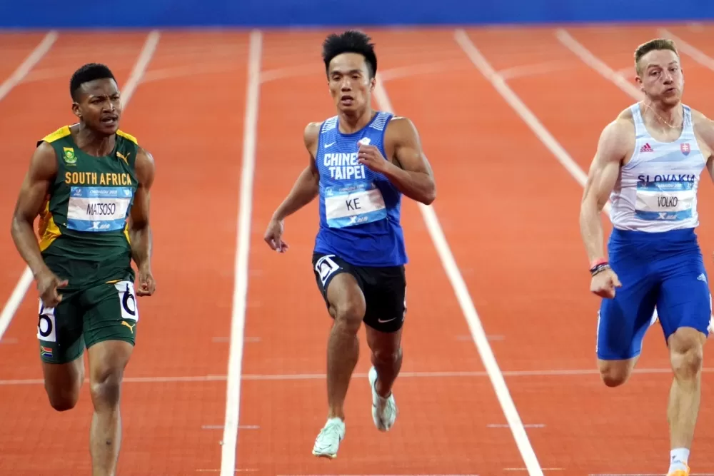 葛吳諺明200公尺創最佳闖進決賽。廖建杰／攝影。