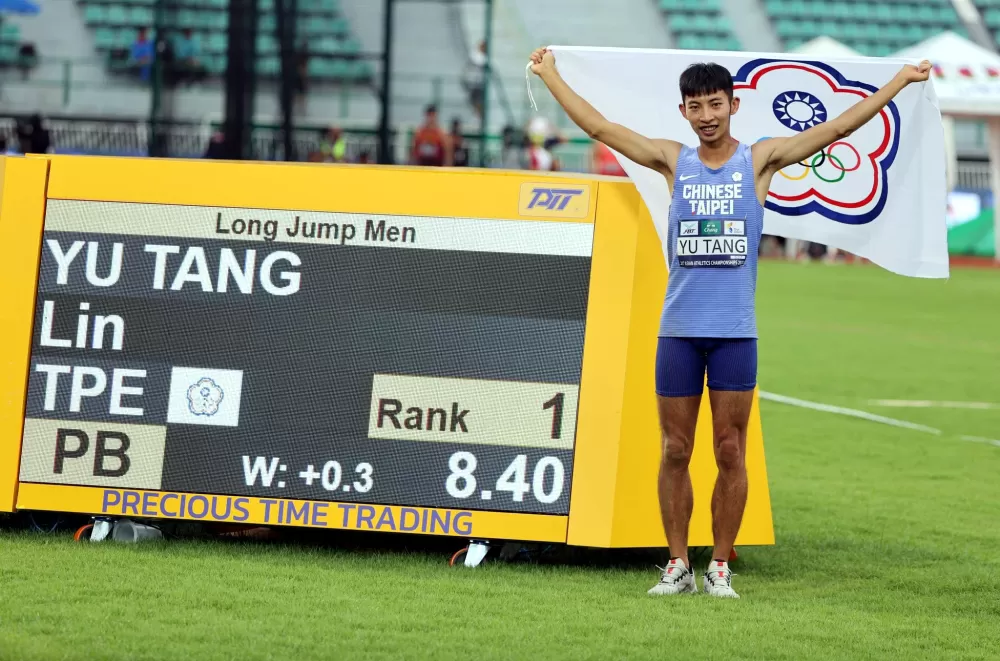 林昱堂8.40破全國、達標巴黎奧運，田徑協會提供。