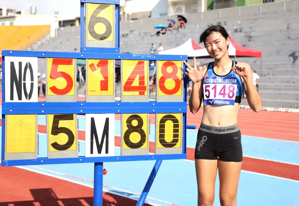 林俞均5公尺80也破大會。林嘉欣／攝影。