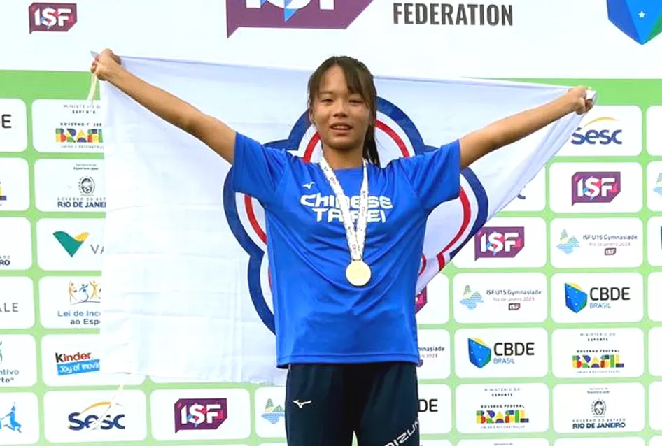 楊玫玫在世中運百公尺飆11秒74，破懸28年U18全國紀錄。高中體總提供。