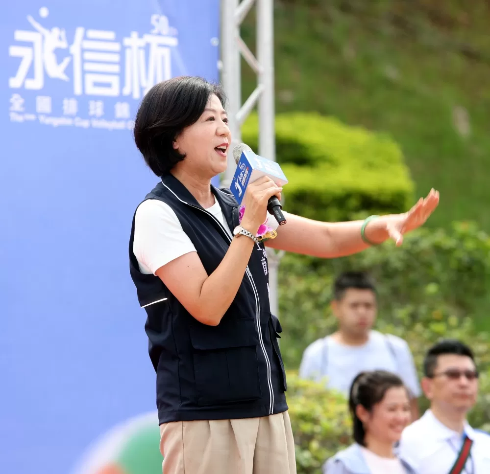 台中市副市長王育敏致詞。林嘉欣/攝影。