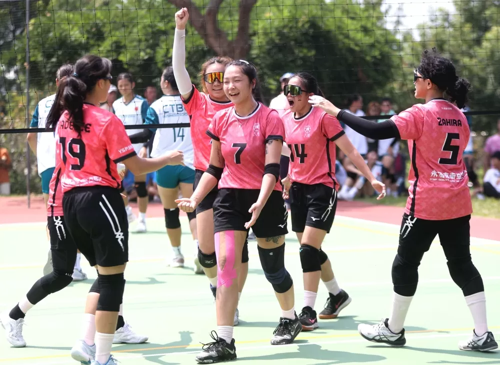 大馬天涯排球隊跨海來台參加永信杯。林嘉欣／攝影。