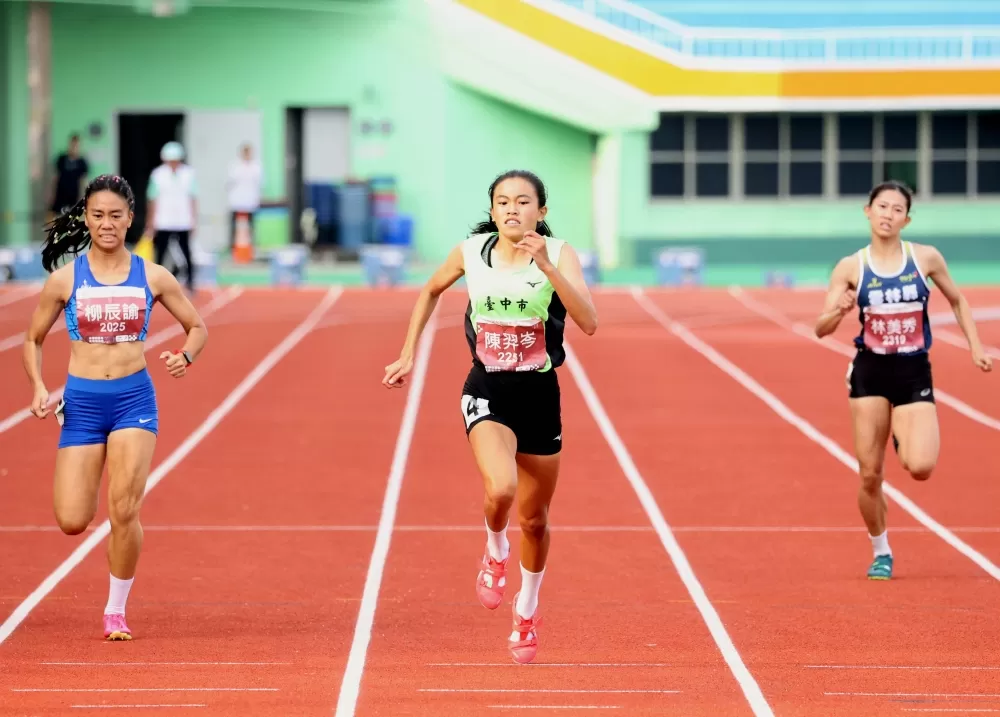 陳羿岑成全運田徑史上最年輕金牌得主。林嘉欣／攝影。