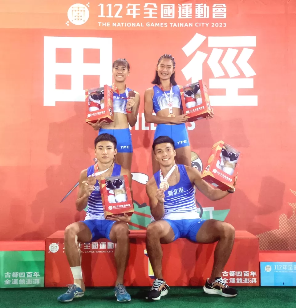 台北市在混合1600公尺接力得銅破全國。林嘉欣/攝影。