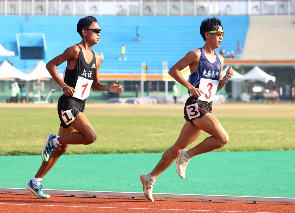 竹縣東泰高中風承顥（前）。林嘉欣／攝影。