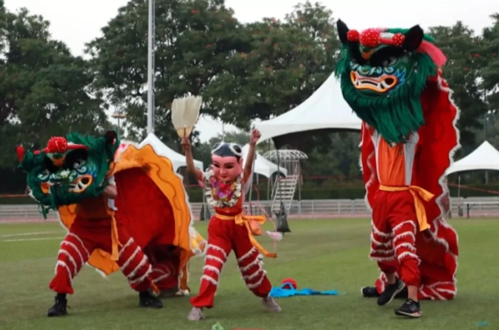 臺灣獅的特色是大眼睛、很兇的樣子、尖牙（臺南大學提供）。