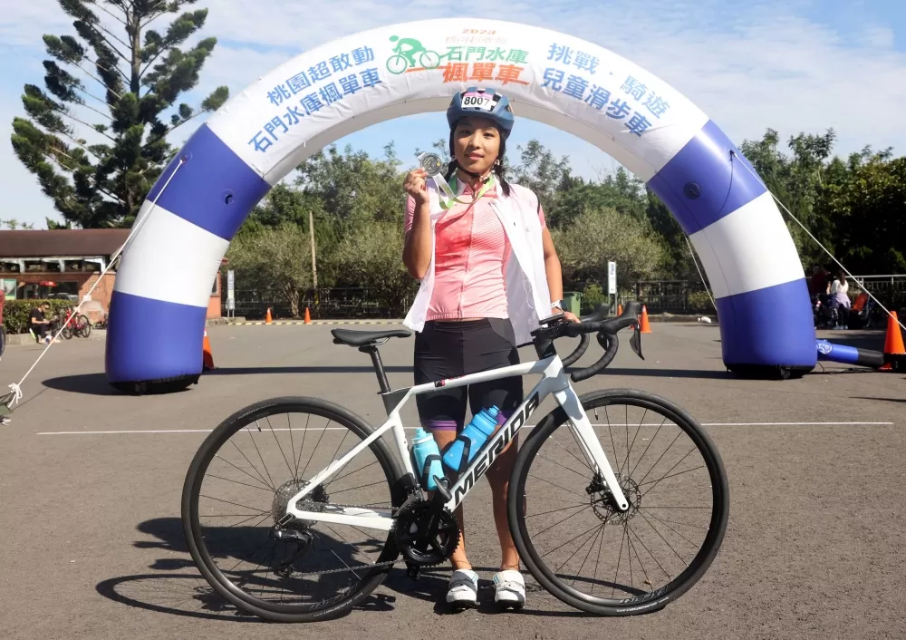 女子組冠軍楊雁筑。中華民國自行車騎士協會提供。