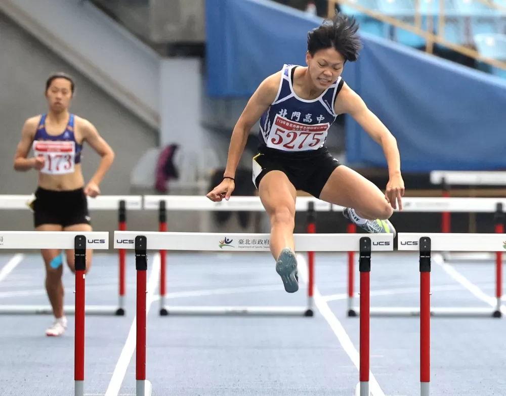 易柏安飆58.89比去年亞青金牌還快。林嘉欣／攝影。