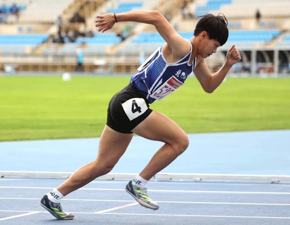 易柏安飆58.89比去年亞青金牌還快。林嘉欣／攝影。　