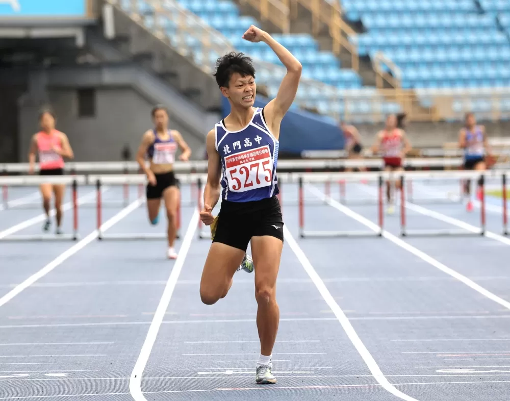 易柏安飆58.89比去年亞青金牌還快。林嘉欣／攝影。　