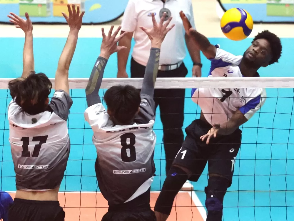 中原大學李尼希米攻擊。林嘉欣/攝影。